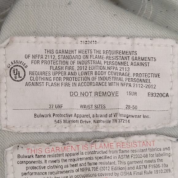 Vintage Bulwark Carpenter Cargo Jeans 34x29 Flame-Resistant - Picture 8 of 16